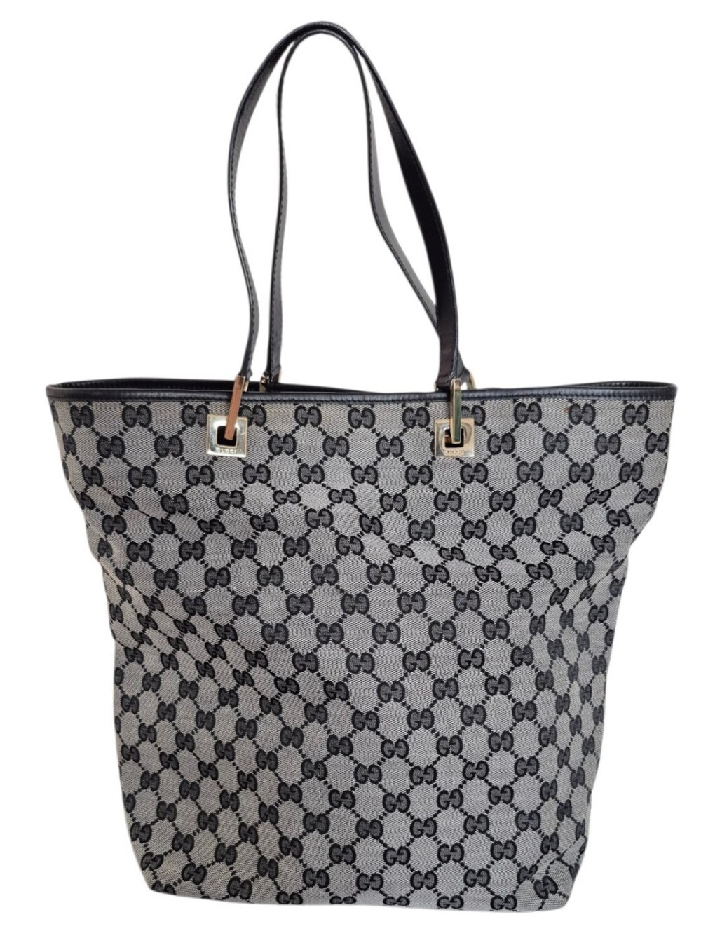 Gucci GG Guccisimi Canvas Leather Tote Bag